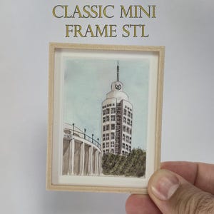 Archivo STL de minimarco clásico para impresión 3D, diorama e imán (descarga digital)