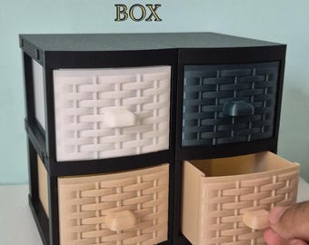 Modular Interlocking Storage Box STL File: 3D Printing Organizer