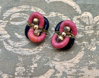 Vintage 60s Archimede Seguso for Chanel Earrings in Pink and