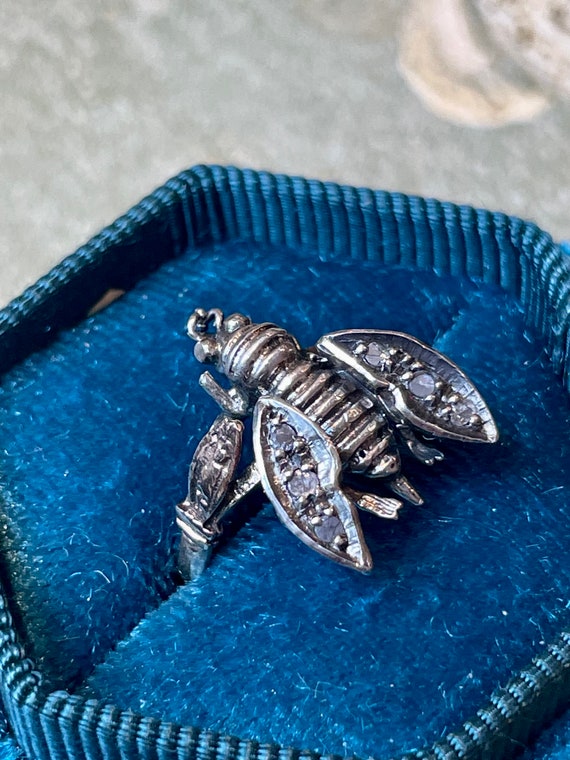 Delizioso  anello vintage con insetto; anello Mos… - image 4