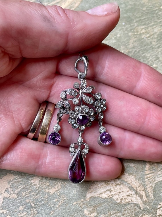 Orecchini vittoriani con diamanti grezzi: pendente Polki in argento sterling - Italia