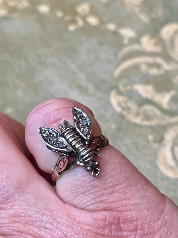 Delizioso  anello vintage con insetto; anello Mos… - image 5