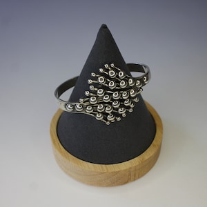 Handmade silver bangle from Nepal, sterling silver