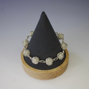 Handmade silver bangle from Nepal, sterling silver