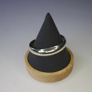 Handmade silver bangle from Nepal, sterling silver