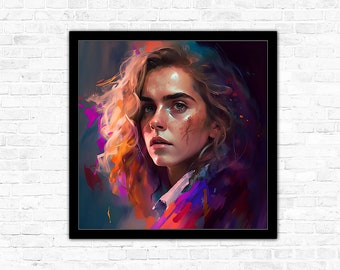 Hermione Granger stampa | Parete Decorativa | Illustrazione Hermione | download digitale