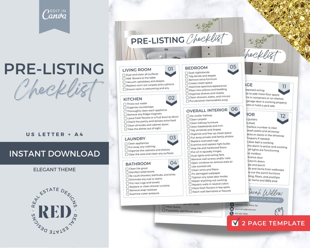 Pre-listing Checklist for Realtors | Real Estate Farming | Realtor ...