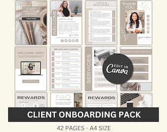 Editable Coaching Templates | Canva Client Welcome Kits | Coaching Forms, Onboarding Packs & Business Resources for Coaches, Canva Templates
