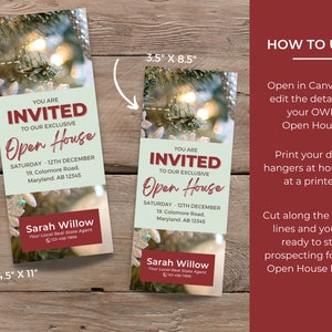 REALTOR Christmas Open House Door Hanger | Neighbor Prospecting | Real ...