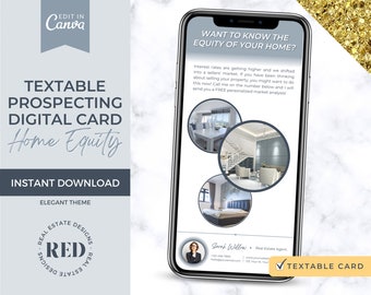 Textable Prospecting Digital Card | Generate Leads CMA | Comparative Market Analysis | Home Equity | Seller Leads | REALTOR prospecting text
