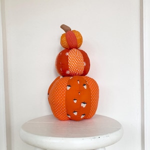 PDF Pumpkin Sewing Pattern | ENGLISH | Home Decor | Autumn | Fabric Pumpkins | 3 Sizes Tamplate | Step By Step Tutorial Instant Download