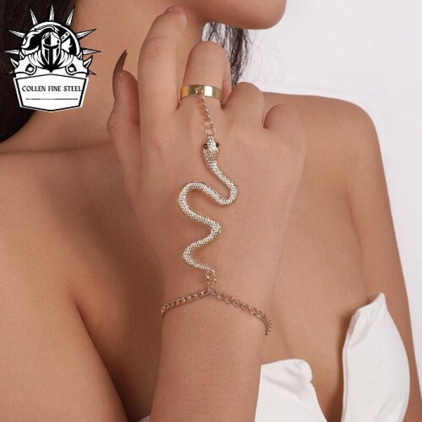 Bracelet serpent, bracelet serpent en or, bracelet serpent en argent, bijoux serpent, bracelet serpent gothique, bracelet serpent en spirale, bracelet pour femme
