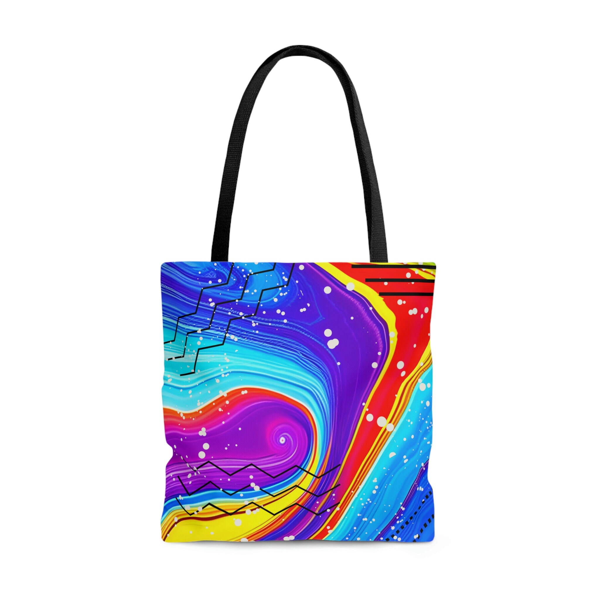 Unique One of a Kind Paint Pour and Splatter Design Tote Bag Etsy