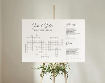 Wedding Crossword Game: Customizable Template & Instructions (Canva Editable)