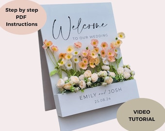 Flower Box Welcome Sign Wedding Tutorial: DIY Instructions (PDF & Video)