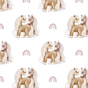 Pony love seamless pattern digital file, Valentines repeat Design, Pony unisex design, Non-Exclusive, White background