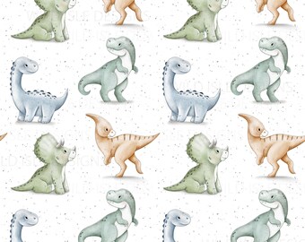 Hand gezeichnete Jurassic World Dinosaurier Muster digitale Datei, T-Rex digitale Datei, Tier Stoffdesign, nicht exklusiv, weißer Hintergrund
