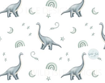 Blauer Dinosaurier nahtlose Muster digital, Jurassic Park, Jungen Rapportmuster, Kinder nahtloses Muster, nicht exklusiv, weißer Hintergrund