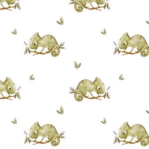 Cami Chameleon Musterdesign, digitale Datei, Summer Lizard Rapport Design, niedliches Unisex Design, nicht exklusiv, weißer Hintergrund