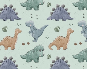 Baby Dinosaurier nahtlose Muster, Jurassic Park, Jungen Rapportmuster, Kinder nahtlose Muster, nicht exklusiv, grüner Hintergrund