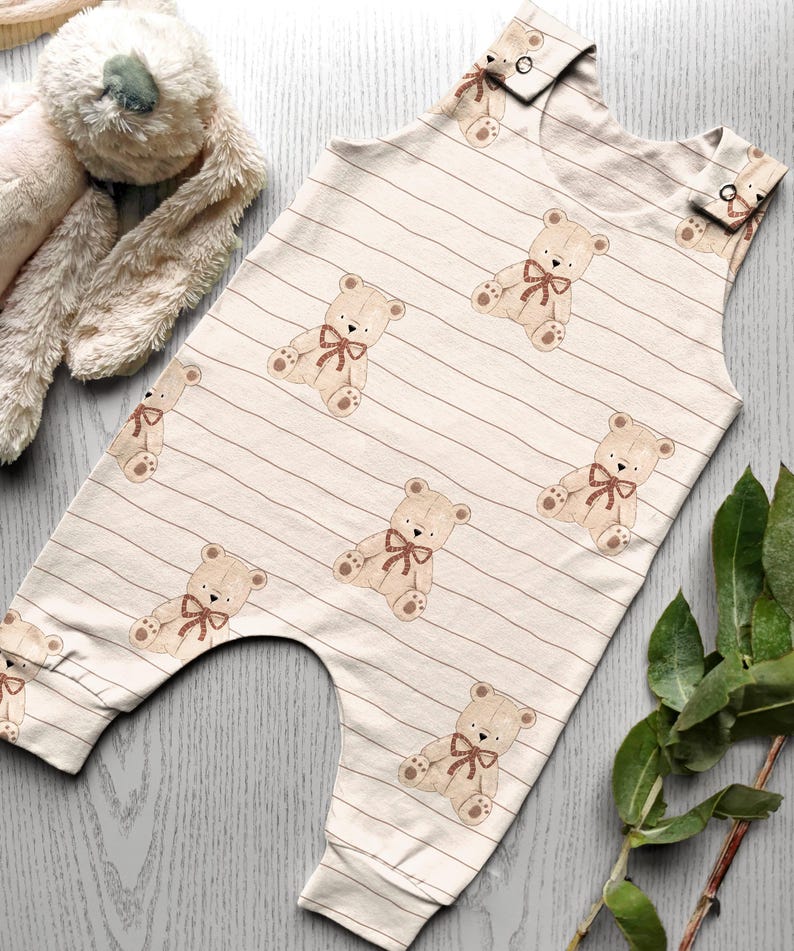 Teddy Seamless Pattern, Bow Bear Fabric Design, Baby Seamless Pattern ...