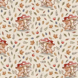 Autumn Mice exclusive seamless pattern sand digital file non exclusive