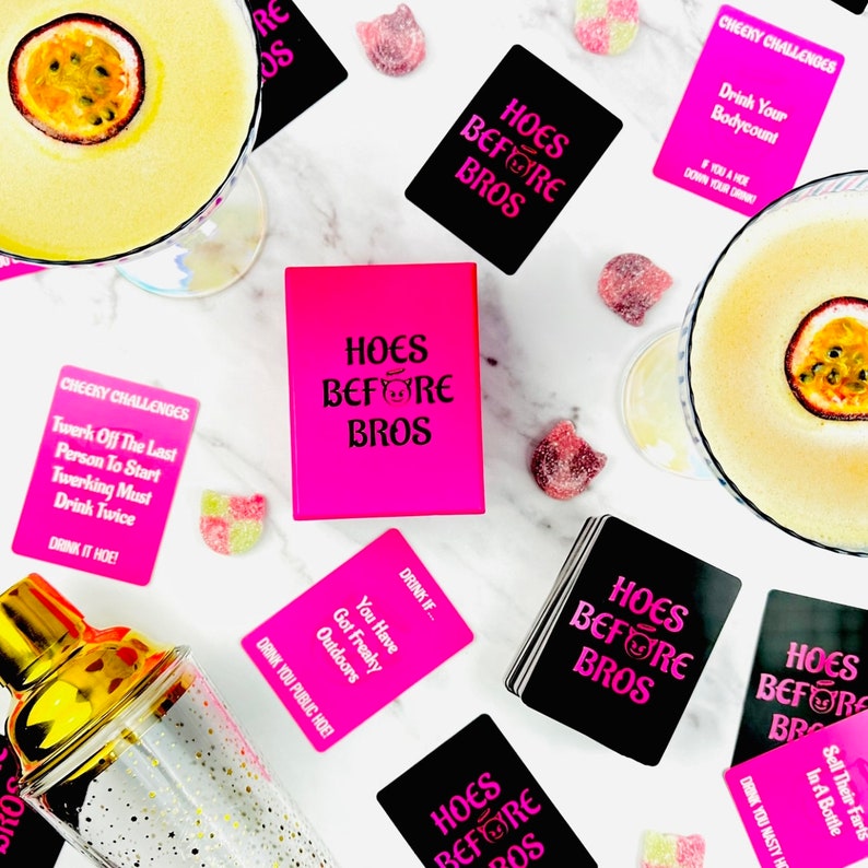 HOES BEFORE BROS the Ultimate Girls Night Drinking Game Etsy