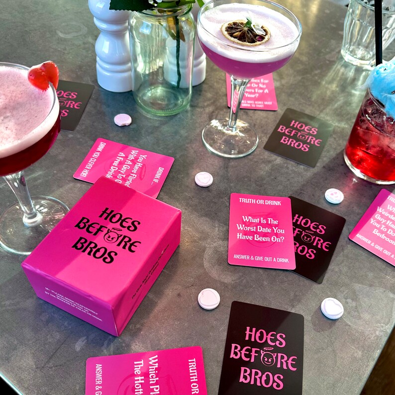 HOES BEFORE BROS the Ultimate Girls Night Drinking Game Etsy