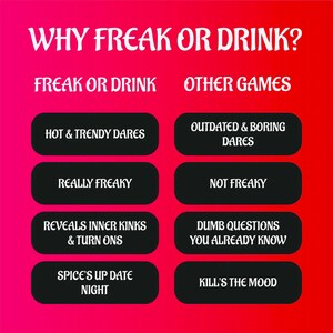 Freak or Drink the Freakiest Couple Drinking Game Perfect Couple Gifts ...