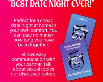 Couple Drinking Card Game- Freak Or Drink The Naughtiest Perfect for  Anniversary