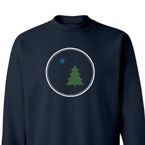 Original 1901 Maine Star Pine Tree FlagUnisex Heavy Blend Crewneck Sweatshirt.Maine Pride.Gift. Xmas Birthday Men Women.Old Maine State Flag