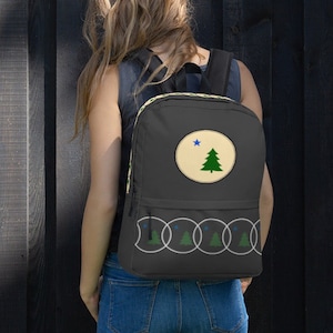 Maine 1901 Original Flag Backpack, Maine Backpack Back-to-School, Maine Xmas gift, Maine College Bag,
