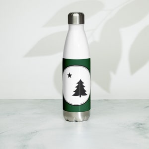 1901 Maine State Flag roestvrijstalen waterfles, oude Maine vlagfles, Maine Travel Bottle, Maine Souvenir, Maine Gift, Camping Bottle