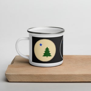 1901 Maine State Flag Enamel Mug,Old Maine Flag Cup,Original Maine Flag,Maine Souvenir Mug,MaineCamping Cup,Maine Travel Mug,Maine Gift