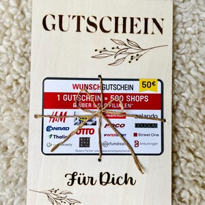 Holzkarte Gutscheingeschenk