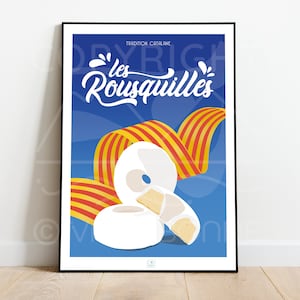 Affiche décorative Les Rousquilles, tradition catalane, illustration 100% fait main et française