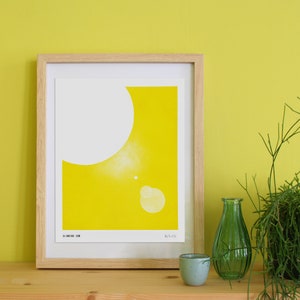 Linoldruck Blinding Sun | Linolschnitt | Sonne | Sommer