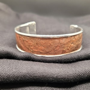 Beautiful acrylic pour paint bracelet | silver bracelet | channel cuff bracelet | abstract art | wearable art | fluid art jewelry