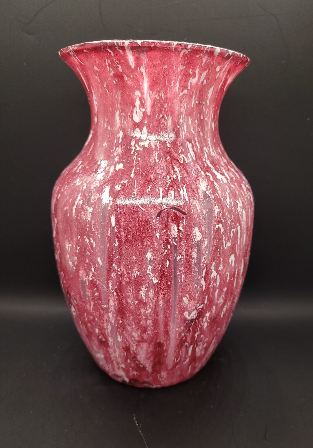 Handpainted Glass Vase Acrylic Pour Painting One of a Etsy