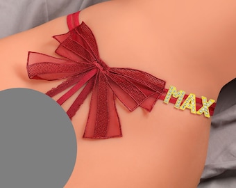 Personalised Name Lace Bikini Thong - Custom Sexy Underwear Gift for Her, Sheer & Feminine, Perfect Christmas / Anniversary / Wear Every Day
