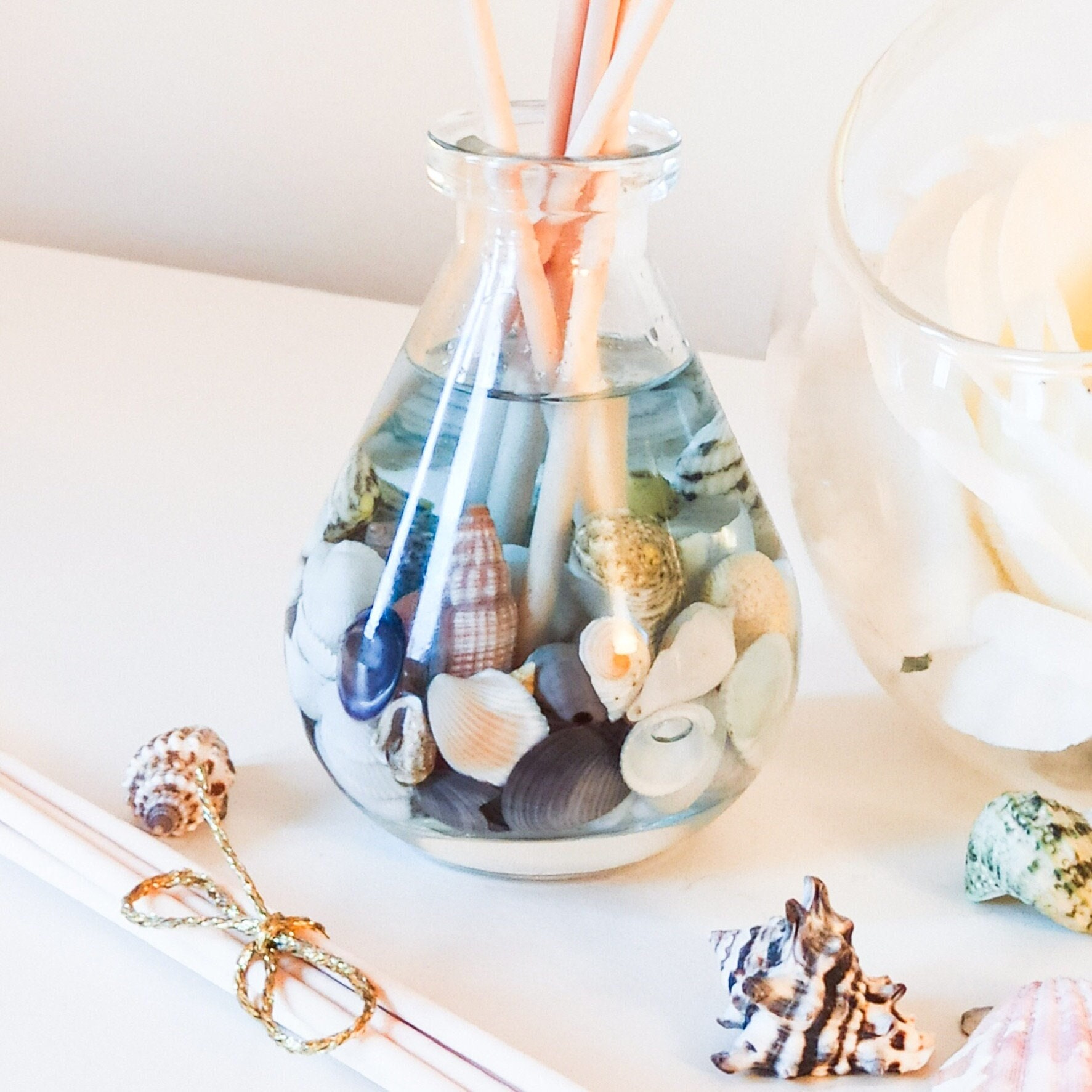 Blue Sea Luxury Botanical Reed Diffuser Beach Shells Home Fragrance