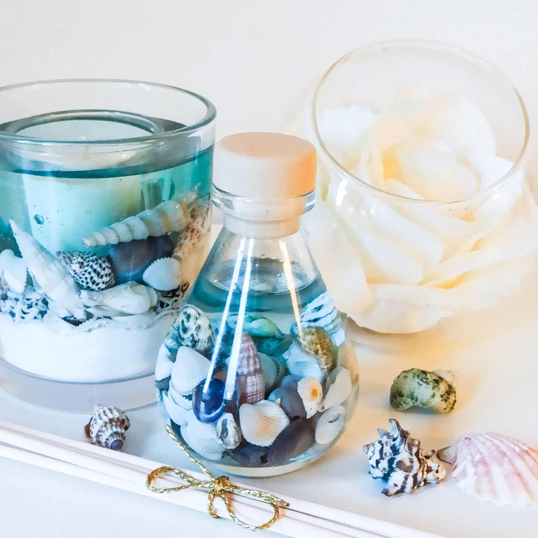 Blue Sea Luxury Botanical Reed Diffuser Beach Shells Home Fragrance