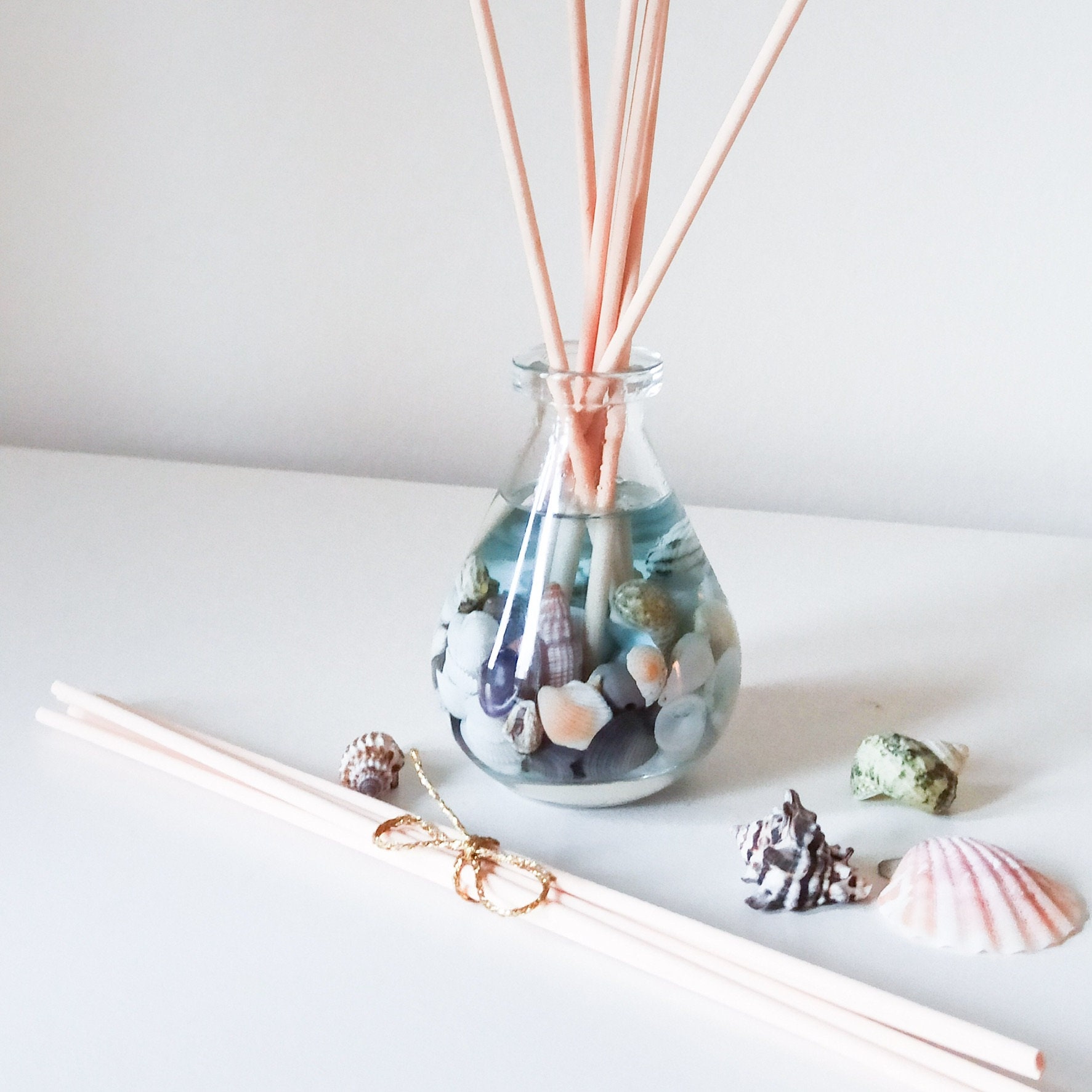 Blue Sea Luxury Botanical Reed Diffuser Beach Shells Home Fragrance