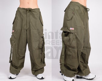 Unisex Supersized Soft micro UFO Fallschirmhose Y2k retro Wind Cargobroek