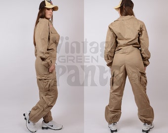 Originele Khaki Geisterjäger Fliegeranzug Overall, Unisexmodel. Nieuw in verpacking, afkomstig uit oude winkelvoorraad, unieke kans!