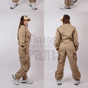 Originele Khaki Geisterjäger Fliegeranzug Overall, Unisexmodel. Nieuw in verpacking, afkomstig uit oude winkelvoorraad, unieke kans!