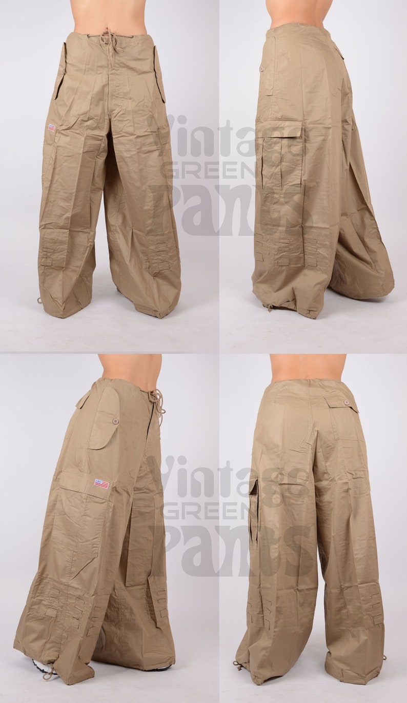 Pantalon large UFO kaki vintage image 1