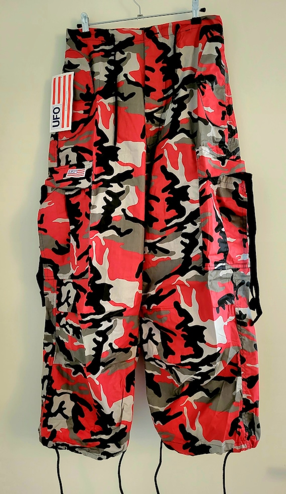 パンツ 2000's archive camouflage buggy pants Y2K / Vintage Military Snow Camouflage Adjustable Baggy