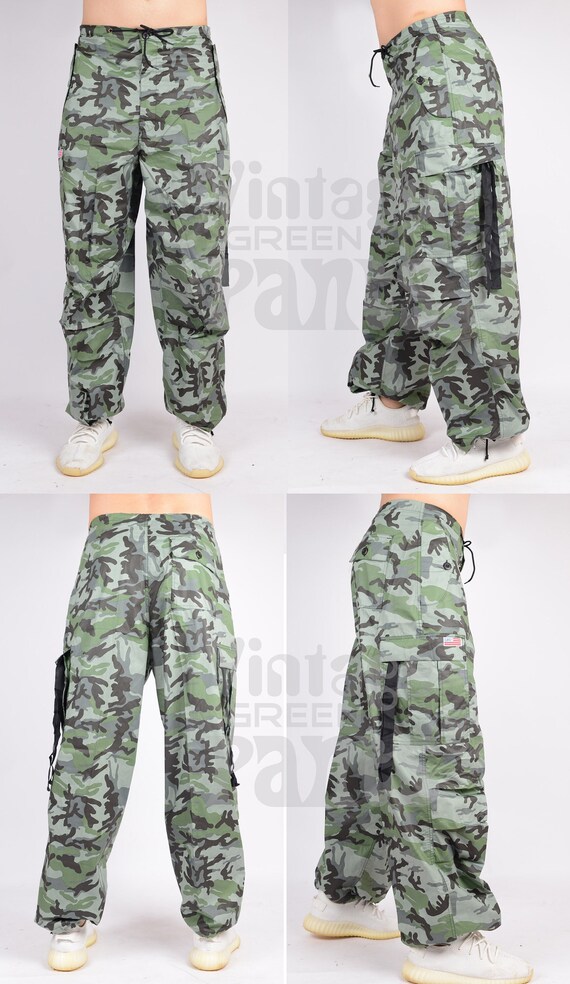 Unisex Oversized Y2k UFO Classic Green Grey Camo Wind
