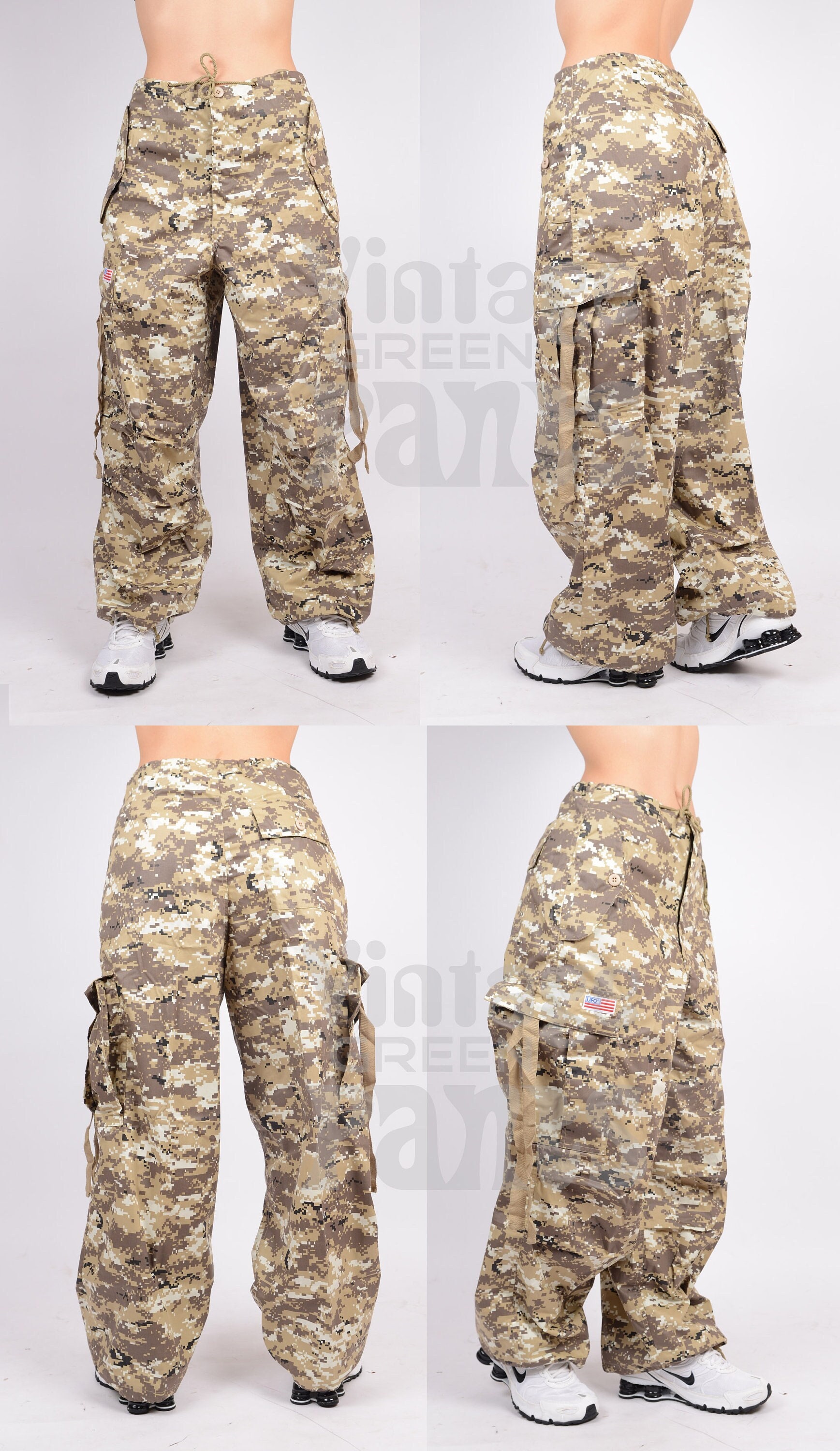 ファッション姫 通販 Unisex Oversized Y2k UFO Classic Digi Dessert Camo Wind パンツ